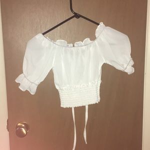 White crop top